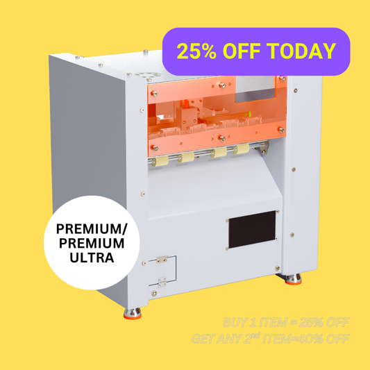 Série UUNA TEK® iAuto Premium – La machine d’écriture manuscrite automatique à la plus grande capacité au monde | Écrit jusqu’à 2 400 lettres ou 700 enveloppes par chargement | Modèles Premium et Premium Ultra