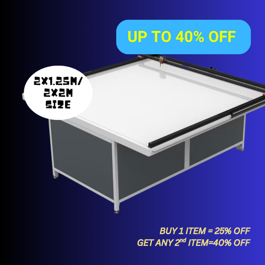 UUNA TEK 3.0 - (2X1,25M/2X2M) Table de dessin architecte tout-en-un Premium préassemblée & Traceur à stylo pour dessin architectural avec WiFi et carte SD